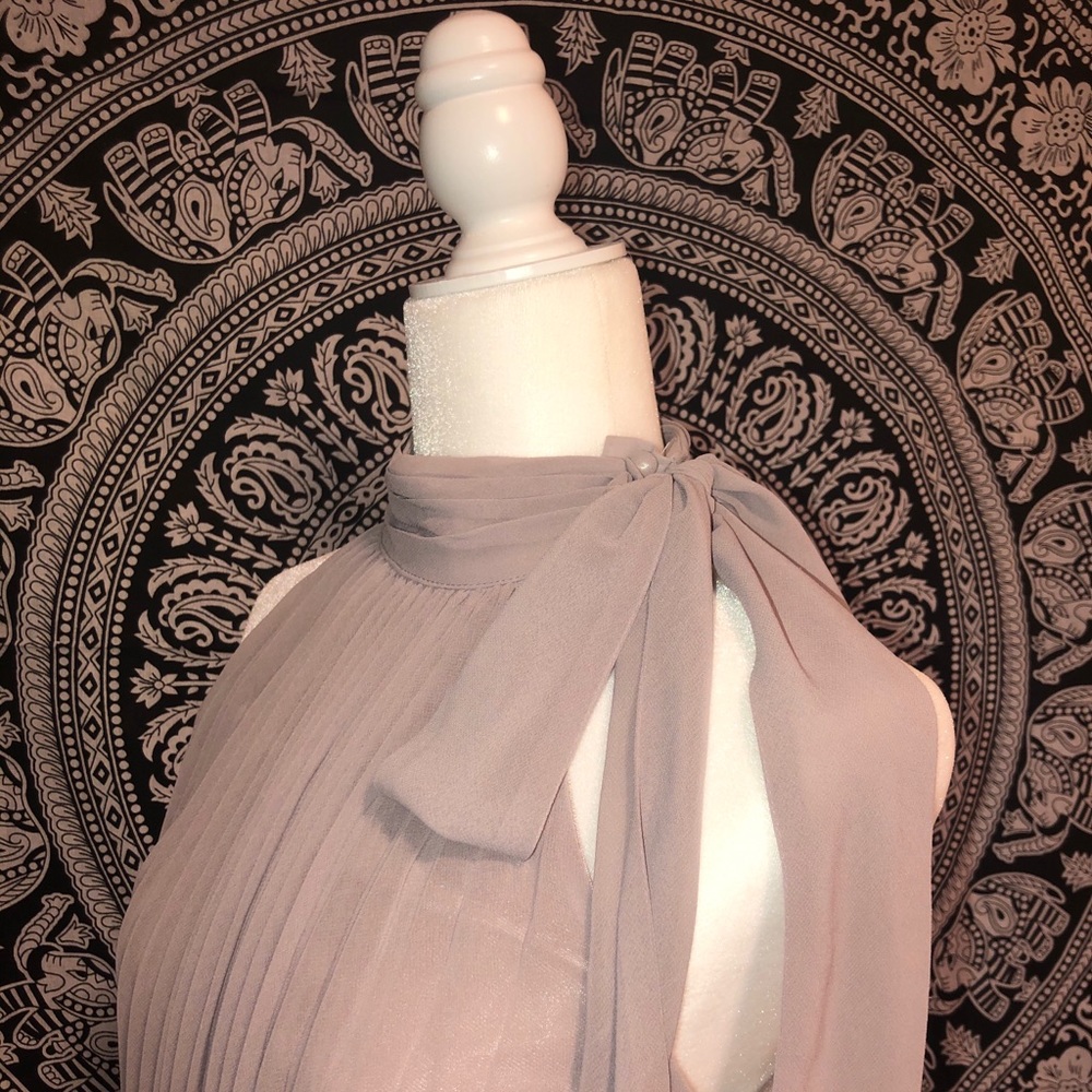 Caché Soft Grey Sequin Formal Dress